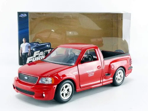 Vista 8 de Jada Toys Fast & Furious 1:24 Brian's Ford F-150 SVT Lightning - Coche fundido a presión, juguetes para niños y adultos, rojo (99574)