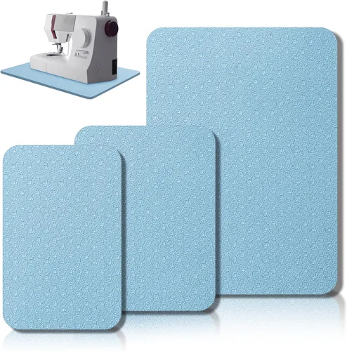 Vista 8 de Drydiet 3 Piezas Tapetes Silenciadores para Máquina de Coser Tapete de Pedal Almohadilla para Máquina de Coser Goma Antideslizante que se Mantiene