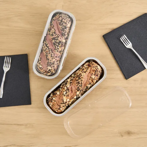 Vista 9 de Restaurantware - Mini moldes para pasteles de 6.8 onzas, 6.5 x 2.6 x 1.2 pulgadas, 100 tazas redondas para hornear, desechables, con tapas de Café