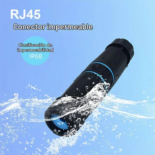 Vista 7 de Acoplador RJ45 Impermeable IP68, Conector Ethernet Impermeable Blindado de Cobre Puro, Conector LAN Exterior Ethernet Impermeable IP68 para Cable