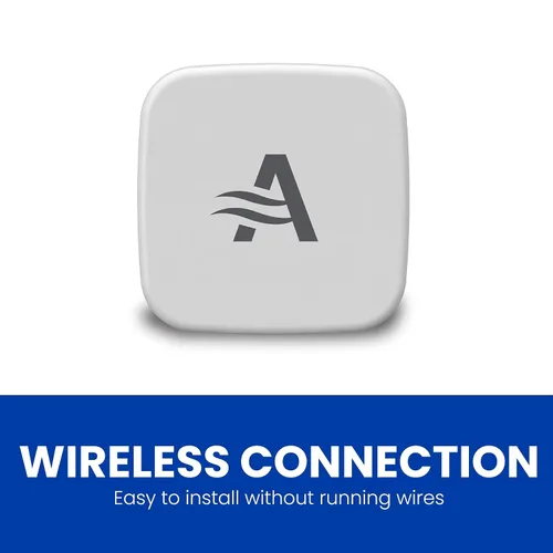 Vista 2 de AprilAire Z10IDT - Sensor inalámbrico de temperatura y humedad para interiores, compatible con termostato programable Wi-Fi S86WMUPR, gris