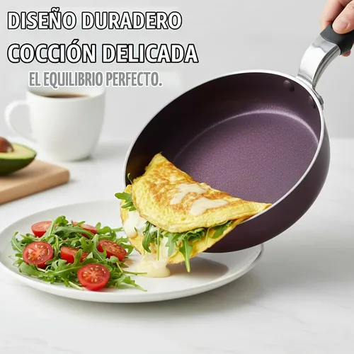 Vista 2 de TECHEF - Sartén de huevo de 5.5 pulgadas, recubierta con revestimiento antiadherente de teflón (sin PFOA), fabricada en Corea (5.5 pulgadas)