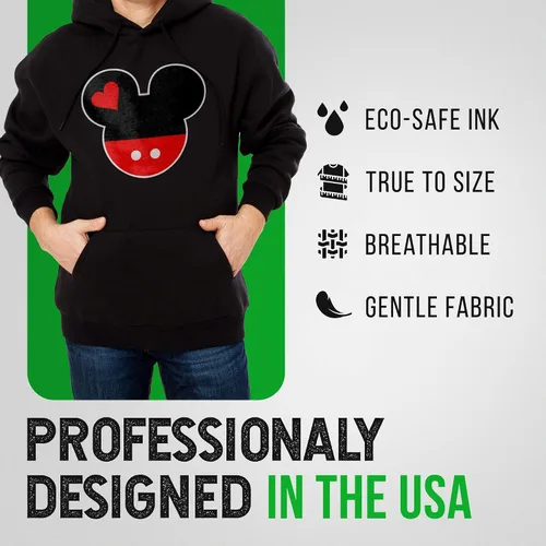 Vista 4 de Conjunto de sudadera con capucha de cabeza de Minnie y Mickey para parejas