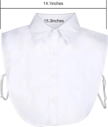 Vista 2 de SATINIOR 3 piezas de cuello falso para mujer, blusa desmontable con cuello de Dickey