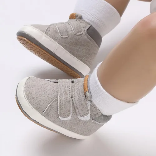 Vista 29 de COSANKIM Zapatos deportivos para bebé niño y niña, zapatos de tobillo altos, antideslizantes, suela suave, zapatos de cuna para niños pequeños