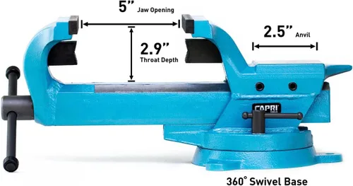 Vista 3 de Capri Tools 10515 Ultimate Grip Tornillo de banco de acero forjado, 4