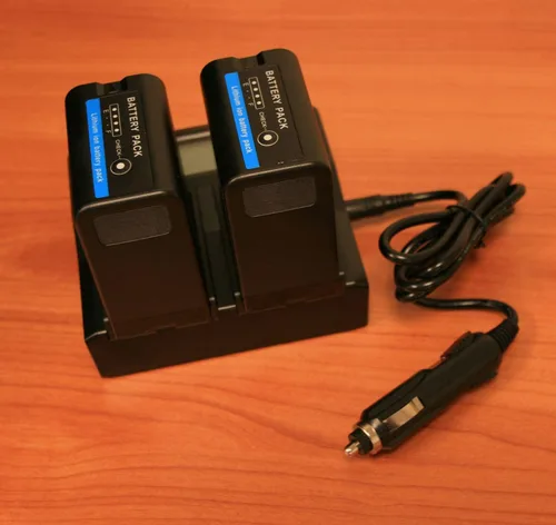 Vista 6 de Wasabi Power Cargador de batería LCD dual para Sony BC-U1 y Sony BP-U30, BP-U60, BP-U90