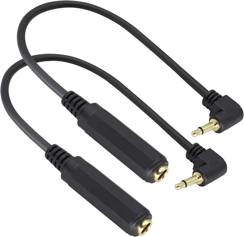 Vista 12 de Chapado en oro de 0.138 in mono 1/8 pulgadas audio macho a 0.250 in 1/4 pulgadas hembra adaptador de cable convertidor (4.9 ft/5 pies)