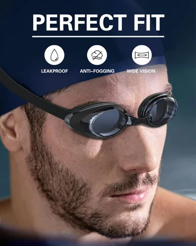 Vista 7 de Gafas de natación, paquete de 2 gafas de natación para hombres, mujeres, adultos, jóvenes, antivaho y sin fugas, visión clara, protección UV
