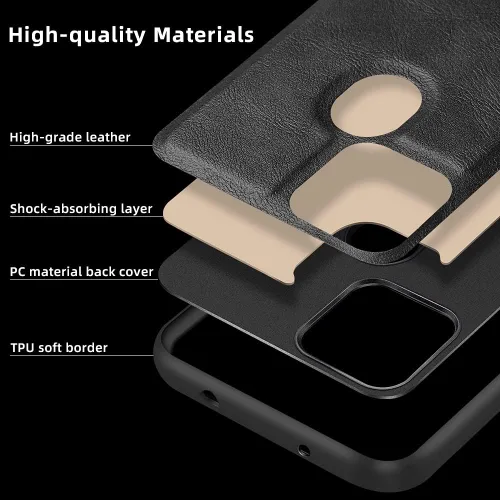 Vista 3 de X-level Funda protectora para Google Pixel 5A 5G, piel sintética de alta calidad, TPU suave, a prueba de golpes, funda protectora para Google Pixel