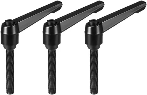 Vista 8 de uxcell M8 x 0.591 in mango ajustable palanca de sujeción rosca botón trinquete macho roscado perillas de bloqueo de tornillo giratorio perno