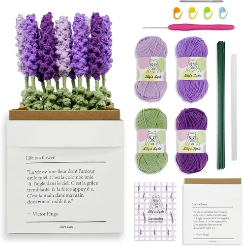 Vista 12 de Lily's Lyric Kit de ganchillo y manualidades Cactus Love Tutorial en video paso a paso para adultos adolescentes Idea de regalo