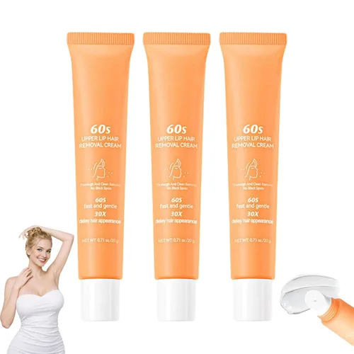 Vista 10 de Joy Pretty - Removedor de vello facial para piel sensible, Joy Cream depilación facial para mujeres, crema de depilación facial suave para mujeres