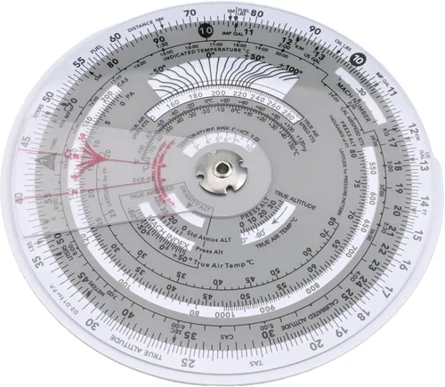 Vista 9 de Aviation Computer E6B-R Navigation Plotter Slide Regla con escala incorporada, para entrenamiento de pilotos, corrección, rumbo y cálculos