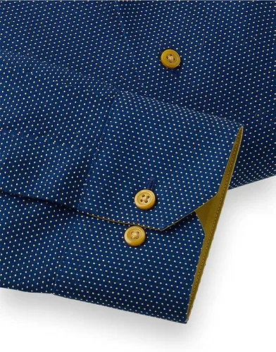 Vista 4 de Paul Fredrick Camisa de vestir de punto de algodón sin hierro de ajuste clásico para hombre