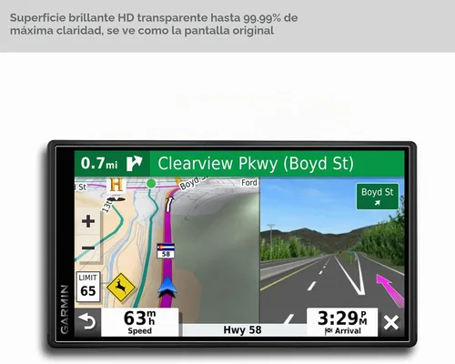 Vista 4 de Protector de pantalla de vidrio templado premium para Garmin Drivesmart 55 GPS Navigation 5.5 pulgadas pantalla táctil anti huella digital