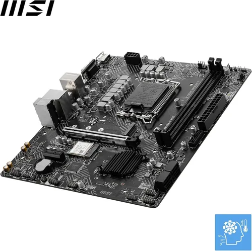 Vista 4 de MSI PRO H610M-G Placa base WiFi, Micro-ATX. Soporta procesadores Intel Core de 14ª, 13ª y 12ª generación, LGA 1700 - DDR5 Memory Boost 5600MHz/MAX