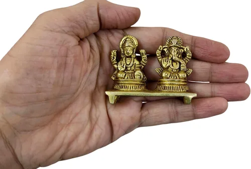 Vista 7 de Craftsofindia® Panchmukhi Hanuman - Estatua pequeña de latón, decoración divina, escultura hindú hecha a mano de 2.5 pulgadas para el altar