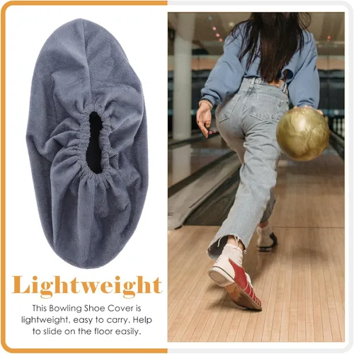Vista 5 de BESPORTBLE 2 pares de fundas para zapatos de boliche, fundas para botas, fundas reutilizables para zapatos, fundas protectoras antideslizantes