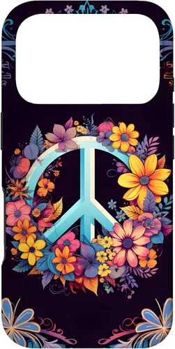 Vista 30 de Boho Floral Peace Sign Case for iPhone 17