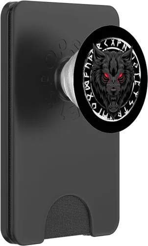 Vista 7 de Fenrir Viking Wolf - Mitolgy nórdica - Paganismo nórdico vikingo PopSockets intercambiables PopGrip