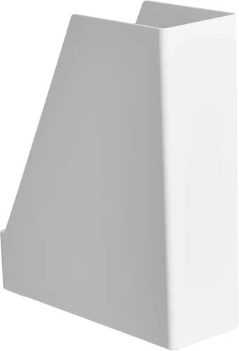 Vista 6 de Amazon Basics Organizador rectangular de escritorio de plástico, revistero, blanco, paquete de 2