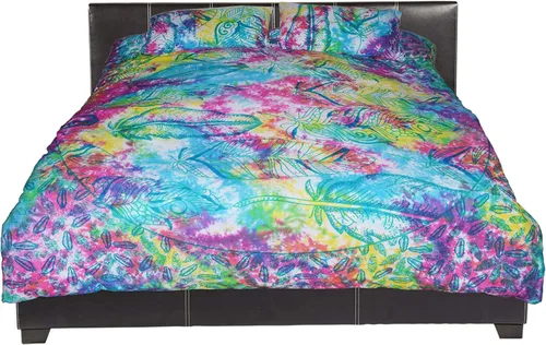 Vista 8 de Vedant Designs Funda de edredón exclusiva Ying Yang Tie Dye Mandala Doona funda de edredón de algodón indio Funda de edredón urbana funda de edredón