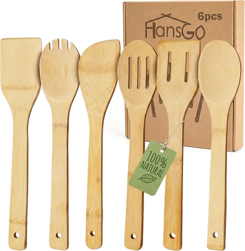 Vista 8 de HANSGO 12 unidades de cucharas de madera pequeñas, cuchara de 5 pulgadas para miel, té, café, mermelada, baño, azúcar, sales, especias, condimentos