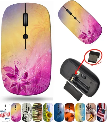 Vista 4 de maizi Ratón inalámbrico personalizado para Mac Book Ordenador portátil personal, Ratones inalámbricos para Mac ID de imagen: 26623051 Pétalos