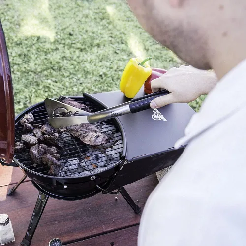 Vista 6 de BBQ Dragon - Utensilios de parrilla - Juego de herramientas para barbacoa - Espátula, tenedor, pinzas combinadas en 2 accesorios para barbacoa