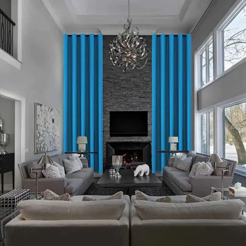 Vista 24 de Cortinas extralargas de 9 pies para oscurecer la habitación, con ojales, aislamiento térmico, panel de ventana de color sólido para techos altos