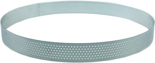 Vista 3 de Keewah Anillo de tarta perforado redondo, 6.5", acero inoxidable