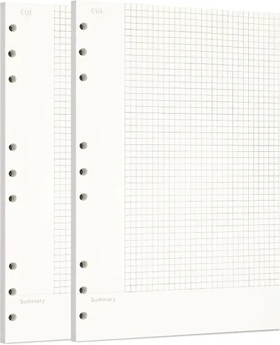 Vista 67 de Zelten 1 paquete A5 de 80 hojas/160 páginas 4 en 1 rayado cuadrado punteado en blanco hojas sueltas perforadas papel de repuesto de papel