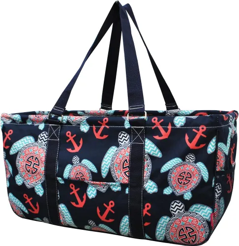 Vista 18 de NGIL Bolsa de comestibles reutilizable extra grande plegable de gran tamaño para comestibles, almacenamiento, picnic, playa, Estampado de vaca