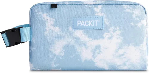 Vista 22 de PackIt Caja de aperitivos congelable, color negro, fabricada con tecnología EcoFreeze, plegable, reutilizable, cierre de cremallera con asa