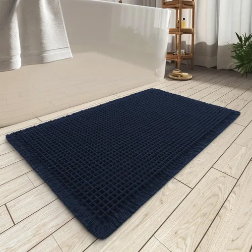 Vista 75 de Alfombra de baño mejorada con diseño de gofres, absorbente y antideslizante Negro