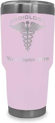 Vista 17 de LaserGram Vaso personalizado de 20 onzas, radiología (negro) Regalo grabado para radiólogos, acero inoxidable aislado al vacío, grabado con láser