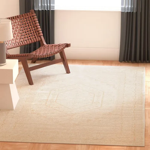 Vista 65 de SAFAVIEH ADR108B - Tapete de la colección Adirondack, 2 pies 1 pulgada x 6 pies, marfil y plateado, diseño de medallón oriental, no desprende