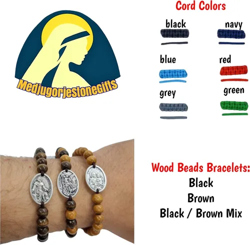 Vista 3 de Pulsera de San Judas TadeoSan Judas Tadeo Medalla católica Patrono de los Casos Desesperados Causas Perdidas Hombres Mujeres Niños Regalo Religioso