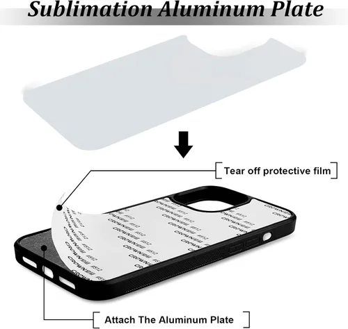 Vista 2 de Konohan 6 piezas de sublimación en blanco funda para teléfono imprimible para bricolaje, personalizable, prensa de calor, funda protectora de goma