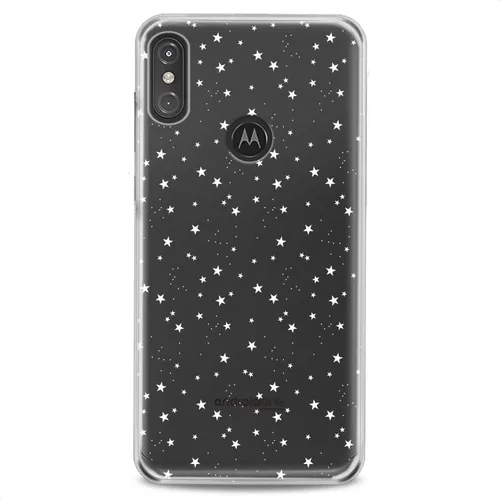Vista 17 de Funda de TPU compatible con Motorola G9 G8 Plus G7 E20 P40 Z4 Edge 20 G22 Stylus Galaxy suave colorido patrón abstracto púrpura estrellas claro gato