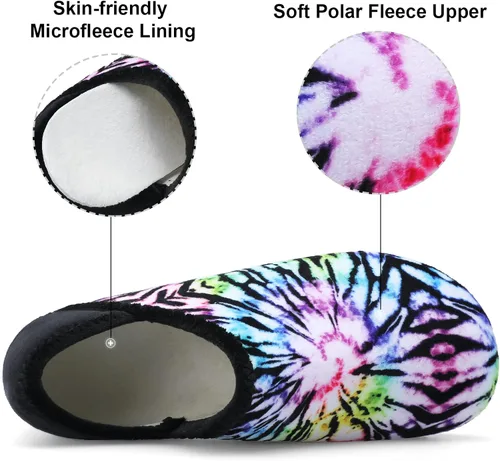 Vista 3 de XIHALOOK Pantuflas de casa para mujeres y hombres, zapatos cómodos con suela de goma suave para interiores y exteriores
