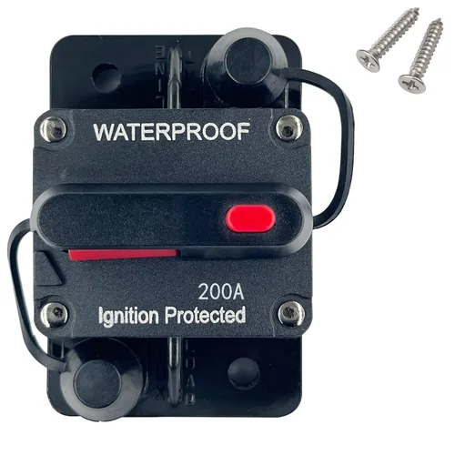 Vista 16 de Disyuntor de 100 amperios de 12 V a 48 V CC con botón de interruptor de reinicio manual para motor de arrastre de barcos, vehículos de remolque