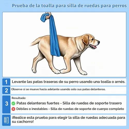Vista 4 de Silla de ruedas para perro para patas traseras, silla de ruedas para perro con neumáticos todo terreno y rodamientos duraderos, silla de ruedas