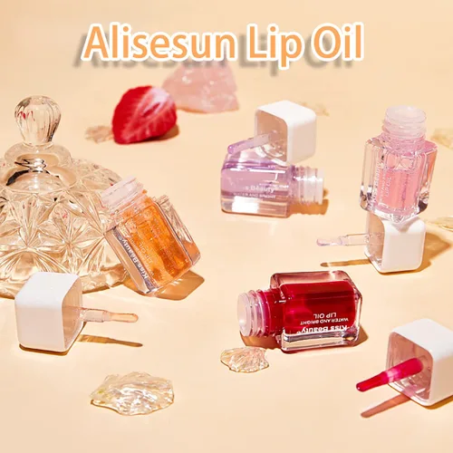 Vista 7 de Kit de 4 piezas de aceite y brillo labial - Cuidado labial hidratante y voluminizador con perla y brillo