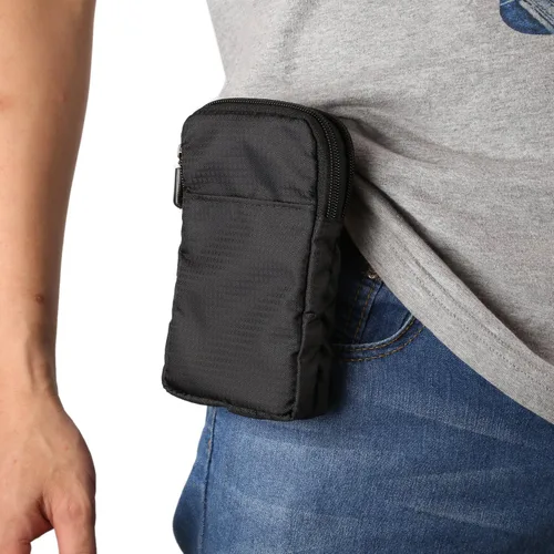 Vista 4 de Bolsa de clip para cinturón para teléfono celular, funda de hombro para teléfono celular, funda de hombro vertical de 6.0 pulgadas para viajes al