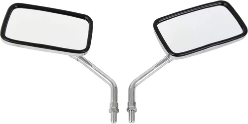 Vista 3 de Perno cromado de motocicleta universal para manillar retrovisor, espejos laterales para Harley Kawasaki Suzuki Aprilia Street Bike Cruiser Scooter
