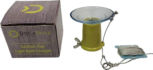 Vista 2 de DOCAZOO - Accesorio para poste cambiador de bombilla Accesorio cambiador de bombillas con ventosa para postes de extensión, para techos altos
