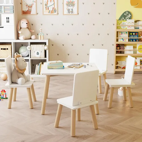 Vista 8 de Juego de mesa y 2 sillas para niños, 3 piezas juego de mesa y silla para niños, juegos de mesa y sillas para niños, mesa de juego para niños
