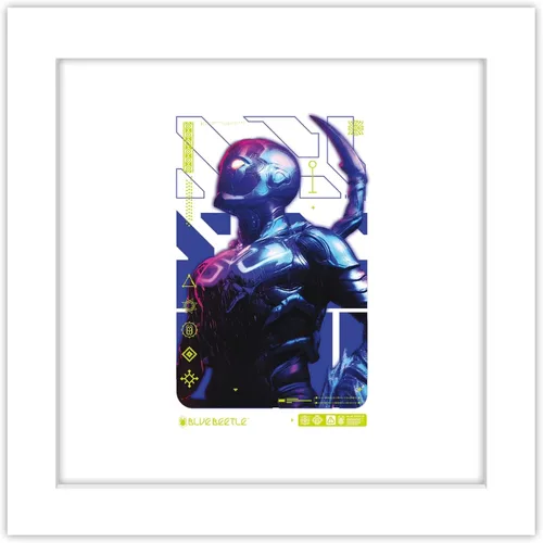 Vista 10 de Trends International Gallery Pops DC Comics Blue Beetle - Póster de pared de reliquia biotecnológica, 12 x 12 pulgadas, versión de marco negro